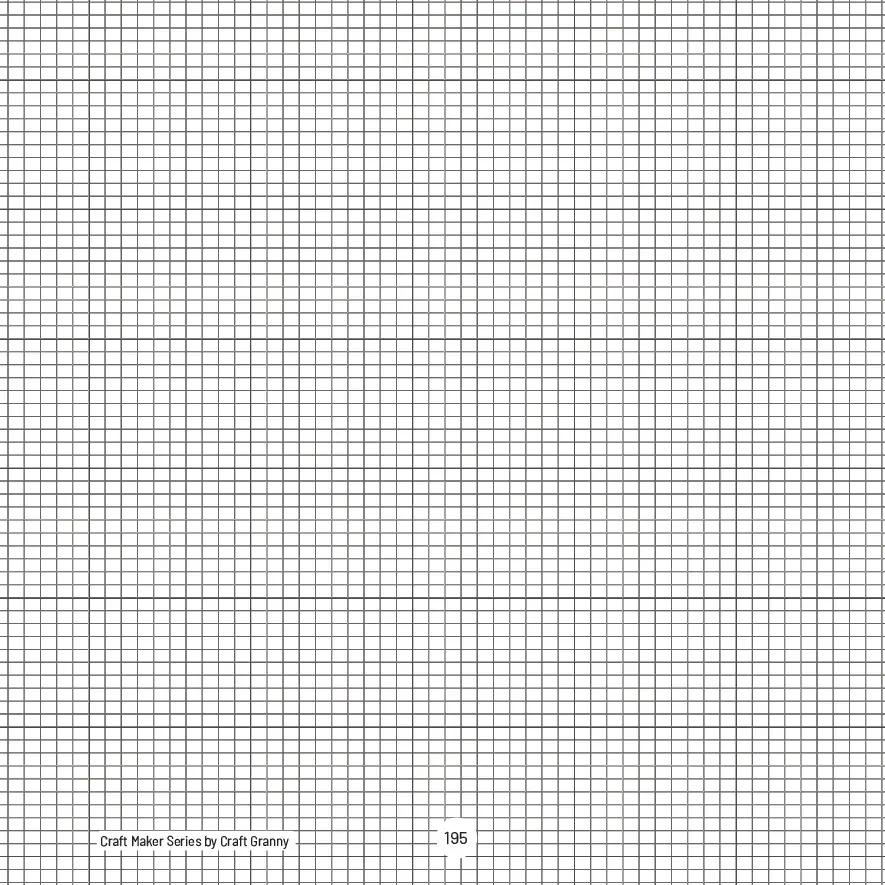 A large grid page of 4:5 knitting graph paper with heavier lines every ten squares