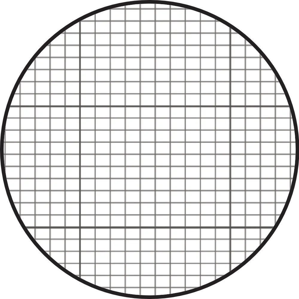 Close-up of the fine 4:5 grid